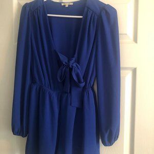 Royal Blue Long-Sleeve Romper